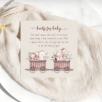 Safari Animals Train Baby Shower Book