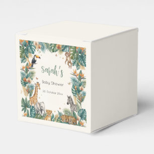 Safari Animals Tropical Jungle Baby Shower Favour Box