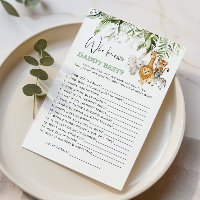 Safari animals Who knows daddy best game (Creator Uploaded)