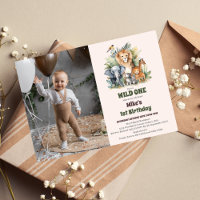 Safari Animals Wild One 1st Birtday