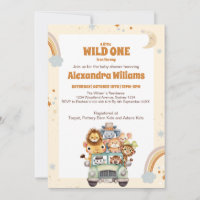 Safari Animals Wild One Baby Shower