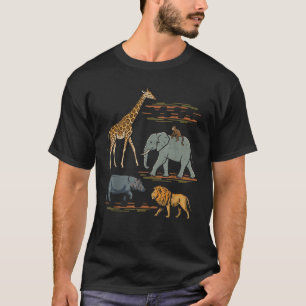 Safari Animals Wildlife African Jungle Zoo Men T-Shirt