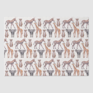 Safari Baby Animals Pattern   Tissue Paper