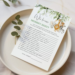 Safari baby animals Who knows mummy best game