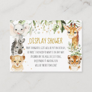 Safari Baby Shower Display Shower Card