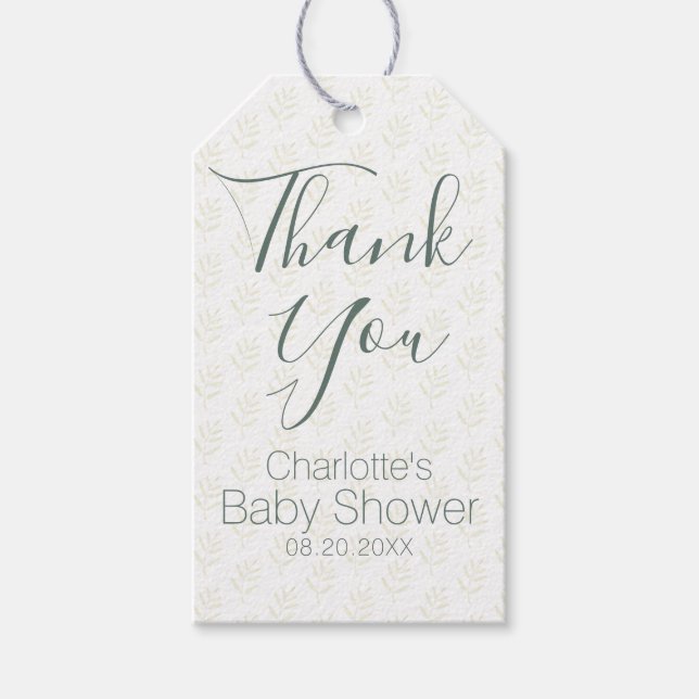  Safari Baby Shower Favour Tags (Front)
