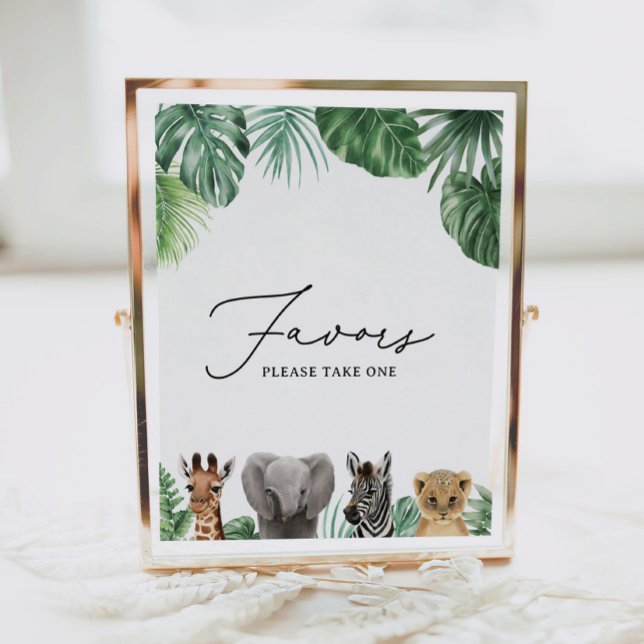 Safari Baby Shower Favours Sign (Creator Uploaded)