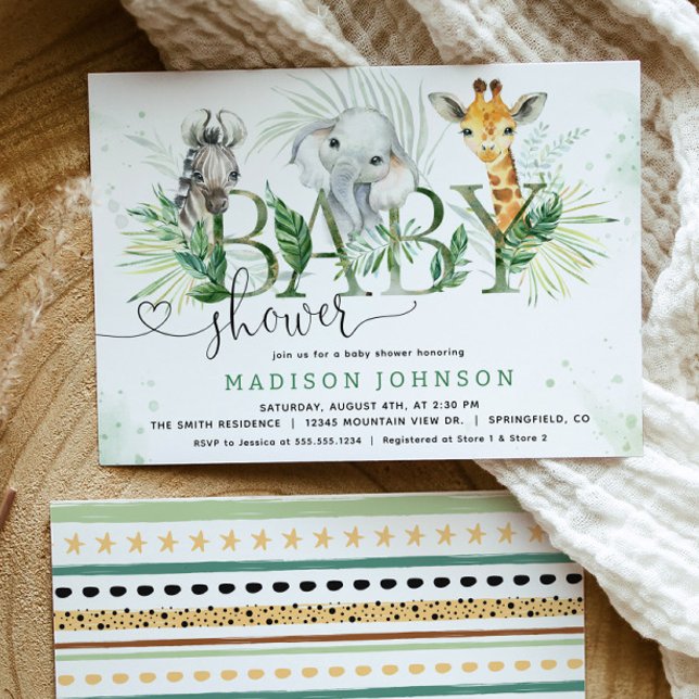 Safari Baby Shower Invitation (Creator Uploaded)