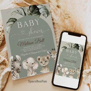 Safari Baby shower Invitation