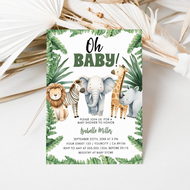 Safari Baby Shower Invitation (Safari Baby Shower Invitation)