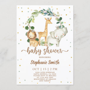Safari Baby Shower Invitation