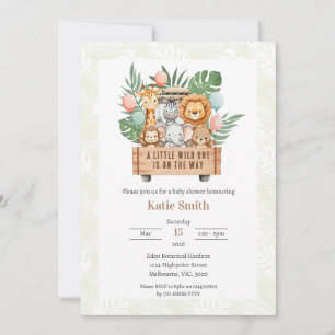 Safari Baby Shower Invitation - A Little Wild One