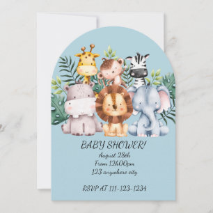 SAFARI BABY SHOWER INVITATION, DOWNLOADABLE INVITATION