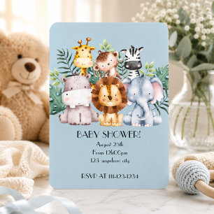 SAFARI BABY SHOWER INVITATION, DOWNLOADABLE INVITATION