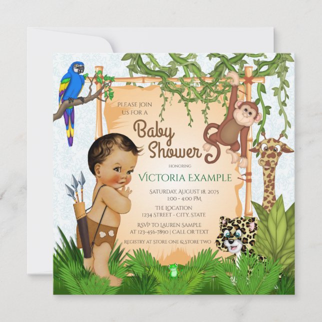Safari Baby Shower Invitations (Front)