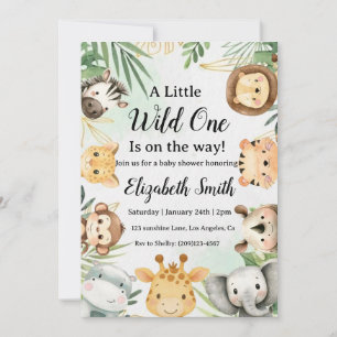 Safari baby shower invite