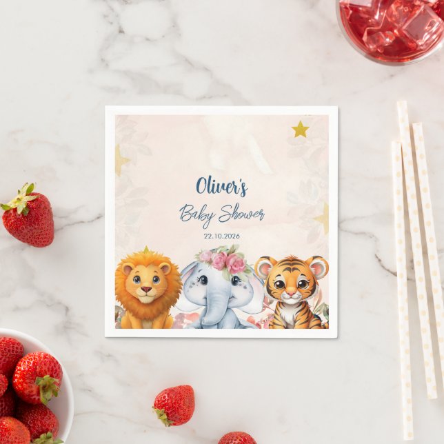 Safari Baby Shower Napkin (Insitu)