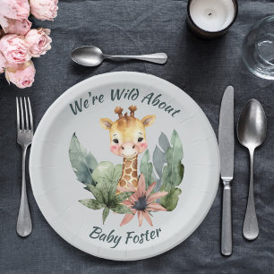 Safari Baby Shower Paper Plate