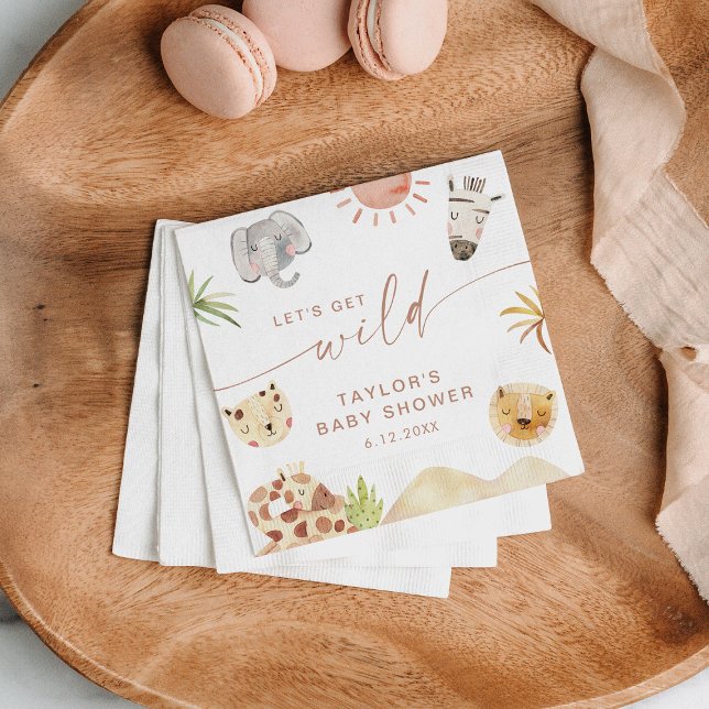 SAFARI Baby Shower Party Napkin (Creator Uploaded)