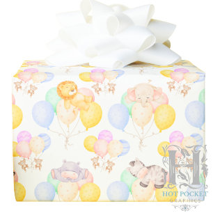 Safari Baby Shower Wrapping Paper