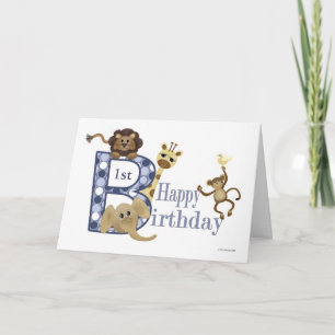 Safari Birthday in Blue Template