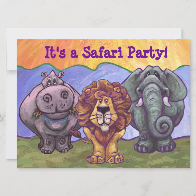 Safari Birthday Party Invitation (Front)