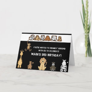 Safari Birthday Party Invitations