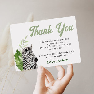 Safari Birthday Thank You Card