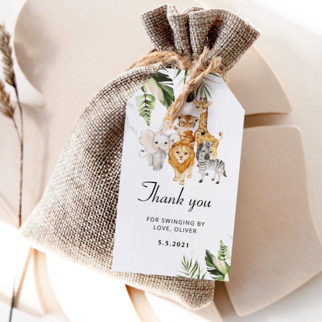 Safari birthday thank you tag (Creator Uploaded)