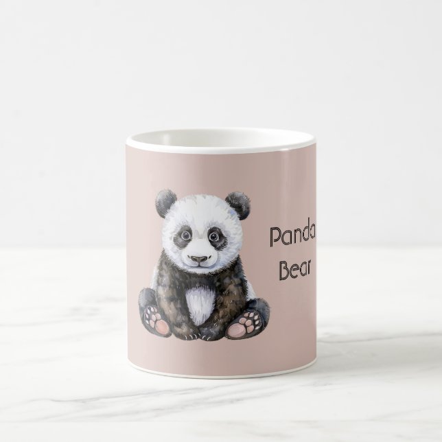 Safari Black White Panda Bear Coffee Mug (Center)