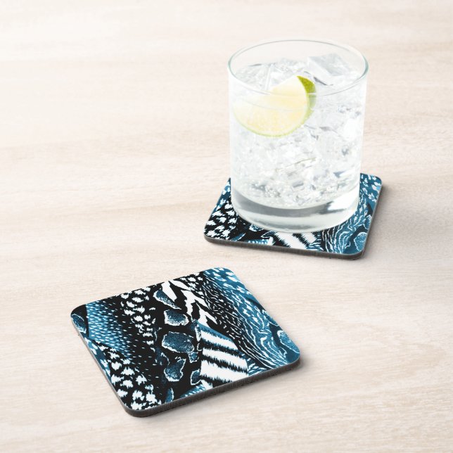 Safari Blue Coaster (Right Side)