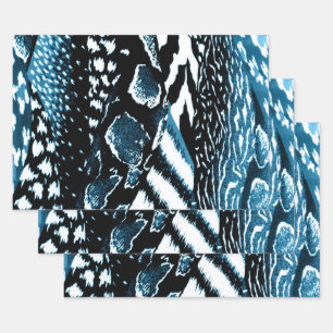 Safari Blue Wrapping Paper Sheet