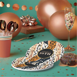 Safari Boho Paper Cups African Print Party Cups Plate