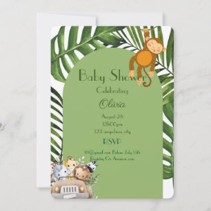 SAFARI BOY BABY SHOWER INVITATION