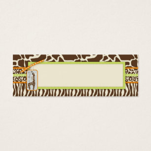 Safari Boy Green Skinny Gift Tag 2