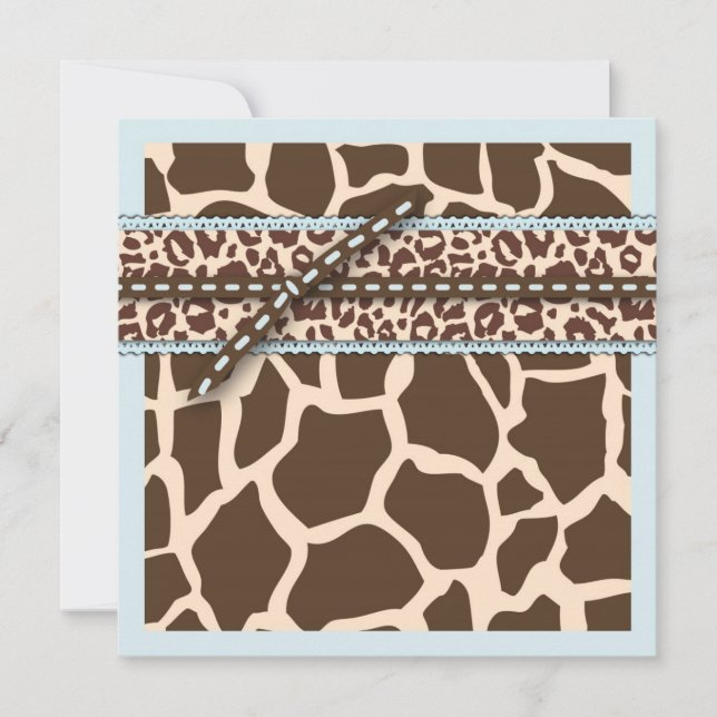 Safari Boy Invitation Square B2 (Front)