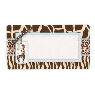Safari Boy Name Tag