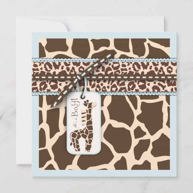 Safari Boy Square 2 Invitation (Front)