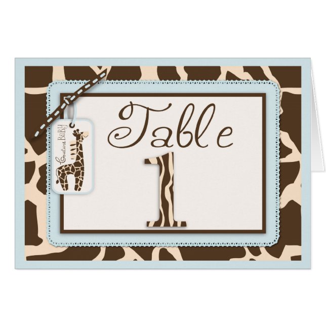 Safari Boy Table Card 1 (Front Horizontal)