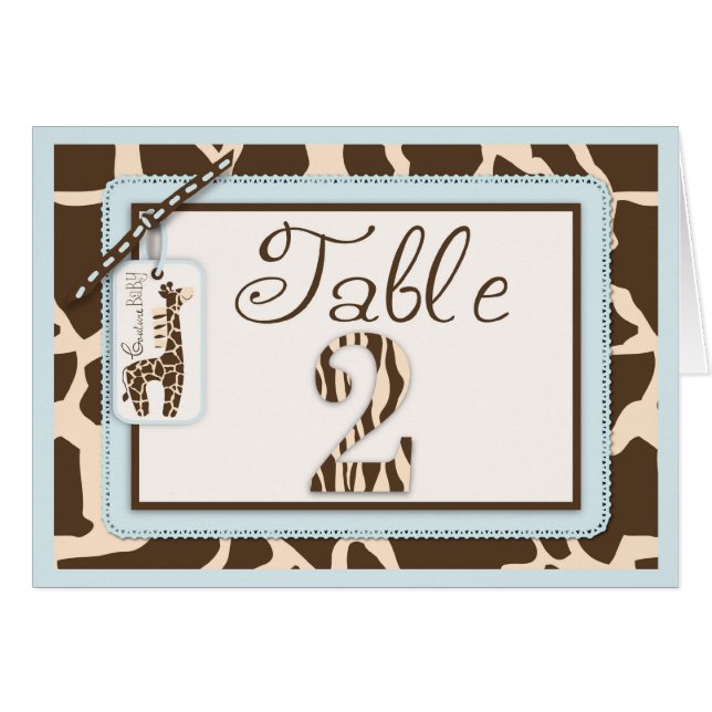 Safari Boy Table Card 2 (Front Horizontal)