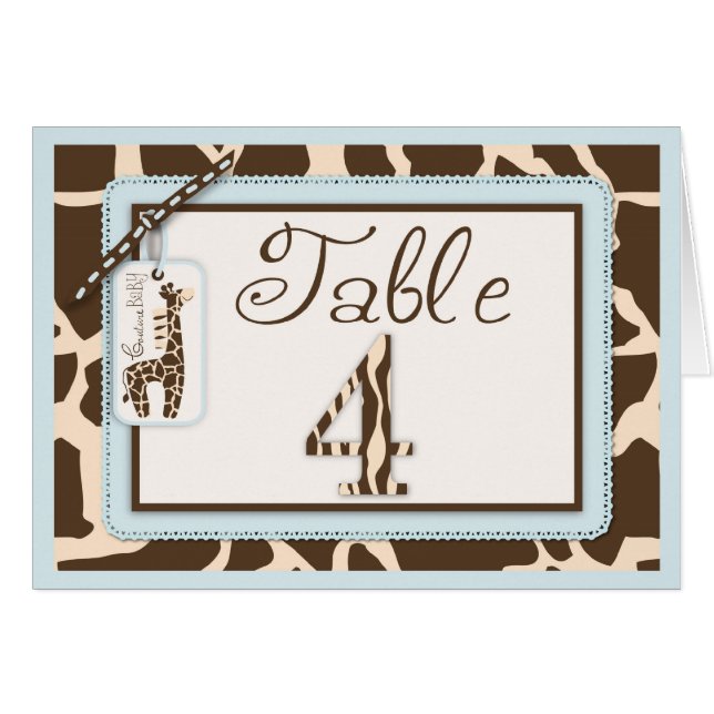 Safari Boy Table Card 4 (Front Horizontal)