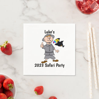Safari Boy & Toucan Jungle Theme Napkin