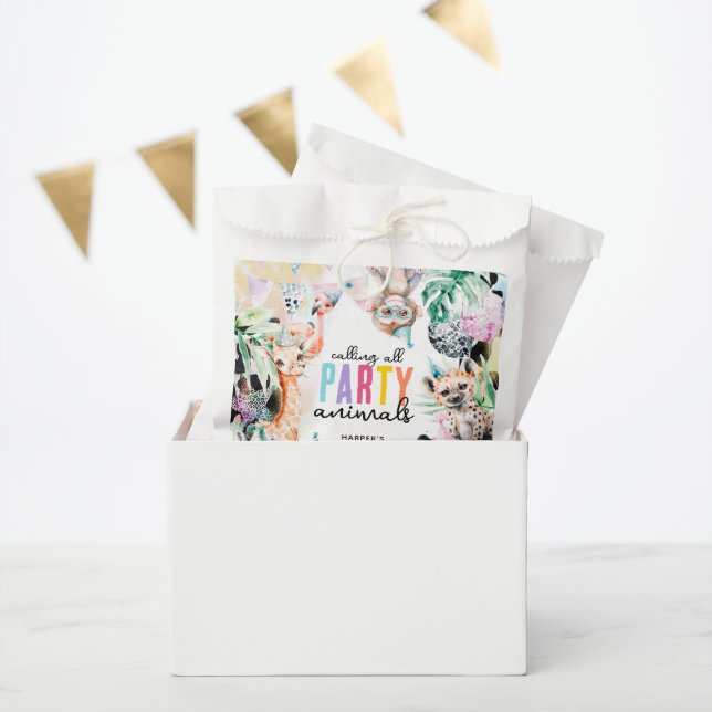 Safari Calling all Party Animals Birthday Favour Bags (Party)