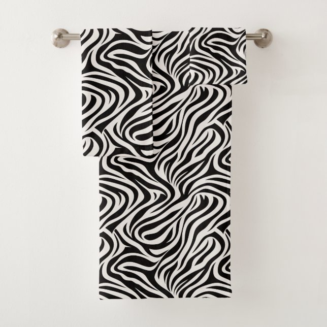 Safari Chic Zebra Bath Towel Set (Insitu)