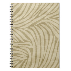 Safari Cream Zebra Animal Print Spiral Notebook