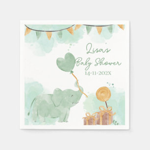 Safari Cute Baby Animals Themed Baby Shower Party Napkin