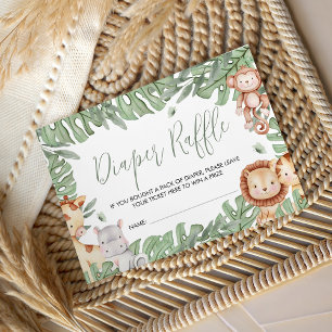 Safari Diaper Raffle Card