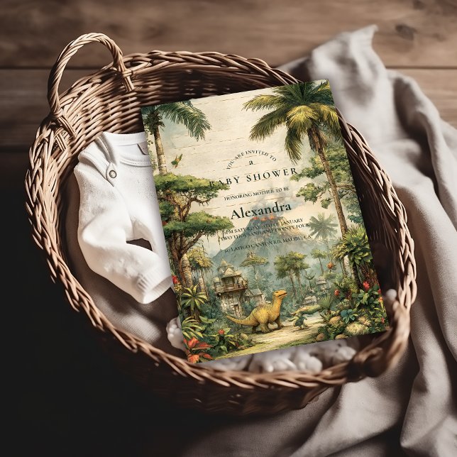 Safari Dino Baby Shower Invitation (Creator Uploaded)