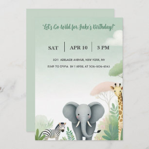 Safari Dreams: A Birthday in the Wild! Invitation