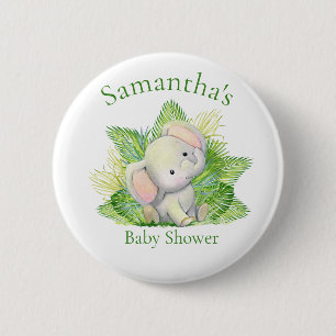 Safari Elephant  Baby Shower  Button